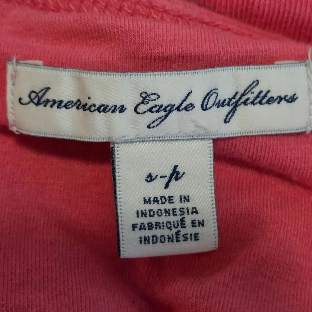 American Eagle Vintage 2000s Pink Tube Top Embroidered Logo Y2K Preppy GUC S - Picture 6 of 6